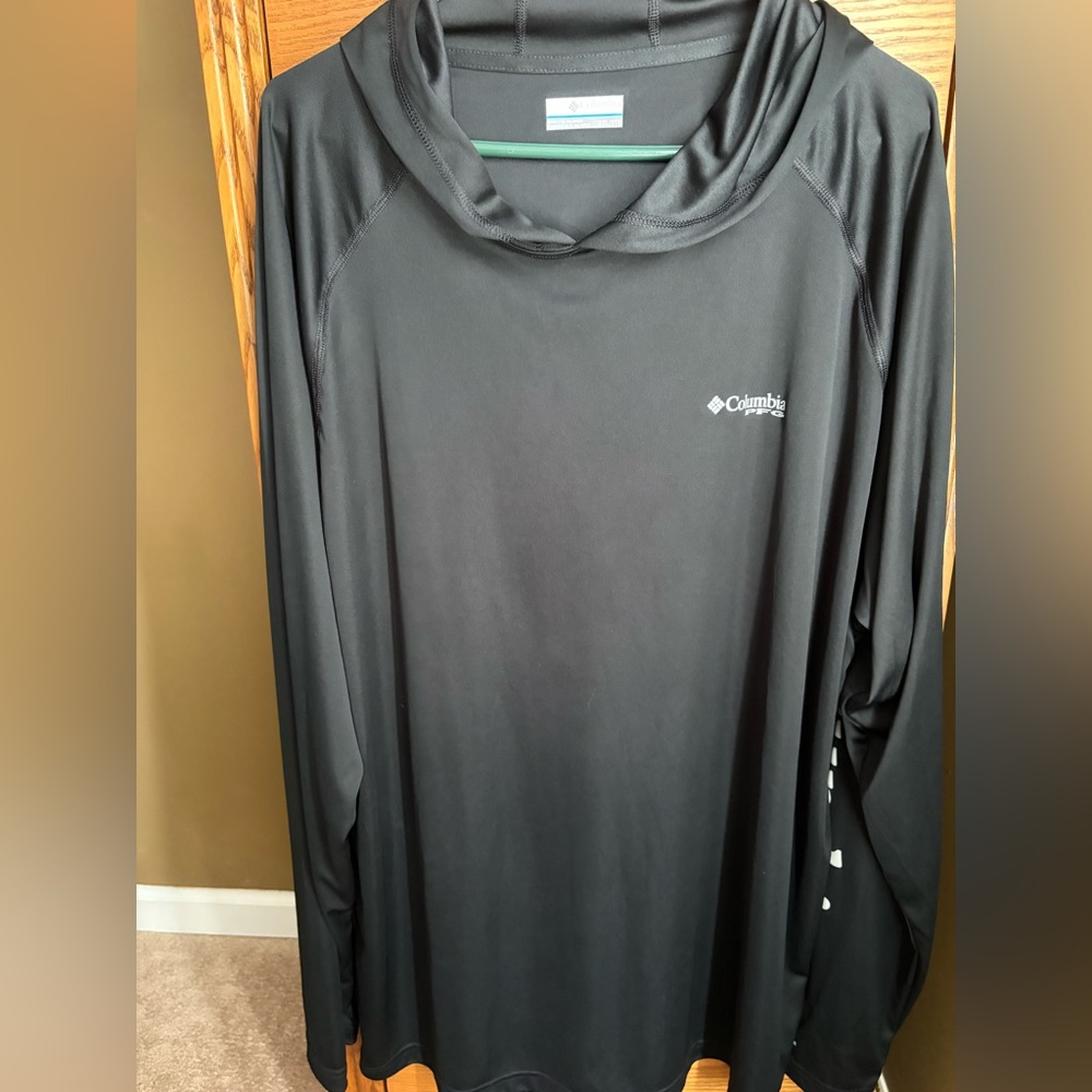 Columbia PFG Terminal Tackle Charcoal Long Sleeve Omni Shade Hoodie